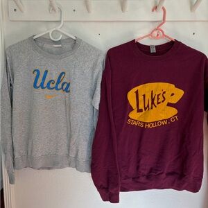 Nike UCLA and Luke’s crewneck sweatshirts